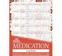 Medication Log Book: Weekly Medicine Tracker with A.M., Noon, P.M. & Bedtime Dose Tracking