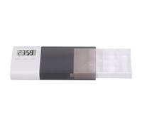 Medication Organizer, 5 Alarm Vibration Beep Reminder USB Rechargeable Pill Organizer Compact Design for Travel Vitamins Storage Elderly Care Daily Routine