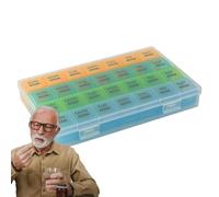Medication Organizer, Travel Pill Box, 9.37in Authentic Medicine Container, Dust Proof Pill Planner, Personal Holder for Convenient Storage, Kids, Adults, Daily Supplements, Pills