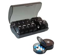 Medication Pill | Medication Day Pill Box | Clear, Portable, Colourful Container for Daily for Travel, Pocket Storage, Reminder, Money