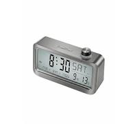 Medication Pill Reminder, Rechargeable Talking Alarm Clock with 3 Custom Voice Recording Alarms, Touch-to-Talk, a Digital Alarm Clocks Gift for Mom/Dad/Seniors/Elderly (Black)