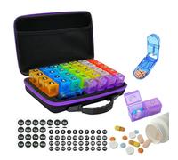 Medication Planner Box - Dispenser Container, Arrangement Tray, Durable Portable Health Accessory, Easy Open Individual Sections | Women Men Routine Wellness Support for Fish Oil Suppleme