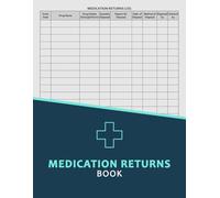 Medication Returns Book: Returned Drugs / Medicine Logbook to Record & Keep Track of Expired, Disposed, Destroyed Meds for Disposal | Ideal for ... Veterinary, Care & Nursing Home Log - Blue