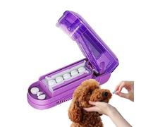 Medication Slicer Device - 10.5x4.5x3.7cm Size, Safe Silicone Holder, Multiple Dosage Divider | Healthcare Routine Pocket Purse Backpack Desk Drawer Assisted Living Facility Animal Rescue Health Care