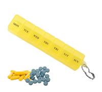 Medication Storage Box - 7 Compartments Clear Pill Box | Portable Pill Organizer, Mini Moisture Proof Pill Case Storage Pill Box