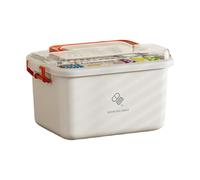 Medication Storage Box Portable Large-Capacity Multi-Layer Medicine Temperature Resistant Multi-Functional Household Supplies for Scissors Batteries