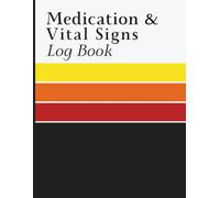 Medication & Vital Signs Log Book: Daily Health Tracker for Blood Pressure, Glucose Levels, Pulse Rate, Temperature, Pain Monitoring, Medication Schedule, and Care Notes