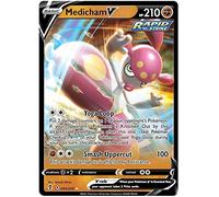 Medicham V 083/203 Ultra Rare Pokemon Card (SWSH Evolving Skies) + 1x TitanCards® Toploader