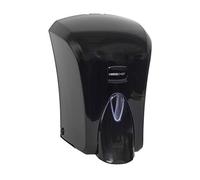 Medichief Wall Mounted 1 Litre Foaming Soap Dispenser - Black Manual Hand Operated Dispenser For Busy Areas - For Use With Sanitiser And Soap Foam Liquids - MDMF1000B Model