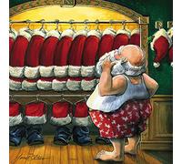 Medici Cards Pack of 6 Artistic Charity Christmas Cards - Santa, What to Wear? - 6 Cards of 1 Design From
