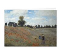 Medici Les Coquelicots, Poppy Field, 1873 - Claude Monet, 170mm x 120mm with White Envelopes, Blank Inside
