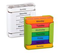 Medicinal Pill Organizer - 7 Day Dietary Supplement Case | Portable Pill Box 4 Times a Day for Seniors, Work at Home, School, Hospital, Airplane, Holiday, Travel