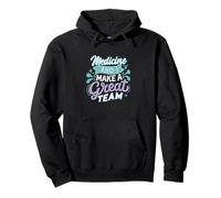 Medicine and I Make a Great Team Retro Vintage Aesthetic Pullover Hoodie