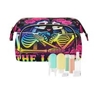 Medicine Bag Lovers Tarot Card Goth Skeletons Portable Women's Coin Change Purse for Large Capacity