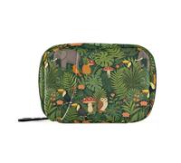 Medicine Bag Portable Pill Organizer for Purse Tropical Jungle Animals