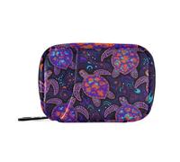 Medicine Bag Travel Pill Organizer for Purse Psychedelic Rainbow Sea