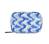 Medicine Bags Medication Travel case for Purse Japanese Blue Ocean