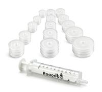 Medicine Bottle Adapter for 10ml Syringe - 15 Pieces 3 Sizes (5 Each Size) ，Press-in Bottle Adapter for Oral Syringes (15)