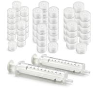 Medicine Bottle Adapter for 10ml Syringe - 60 Pieces 3 Sizes (20 each size) ，Press-In Bottle Adapter for Oral Syringes(60)