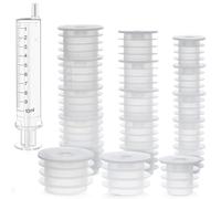Medicine Bottle Adapter for 10ml Syringe - 60 Pieces 3 Sizes (20 Each Size) ，Press-in Bottle Adapter for Oral Syringes (15)