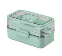 Ｚｉａｌｏｆｉ Medicine Box Empty Multifunctional Lidded Art Crafts Case Table Organizer for Car Drom Dresser Travel Home, Green