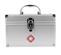 Medicine Box First Aid Box Aluminium Alloy Large Capacity | Back to School Party, Handle Design and Hierarchical Layout, round Corner Edges for School and Kindergarten