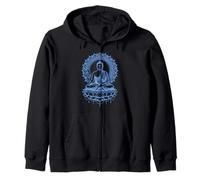 Medicine Buddha Blue Mandala Tibetan Buddhist Deity Zip Hoodie