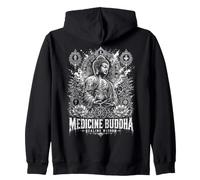 Medicine Buddha Healing Wisdom Sacred Lotus Mandala Zip Hoodie