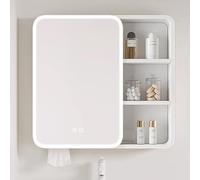 Medicine Cabinet with LED, Modern bathroom mirror cabinet with storage, bathroom cabinet wall mount with Defogging, Bathroom Vanity, wall cabinets for bathroom storage, above toilet storage