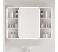 Medicine Cabinet with LED, Modern bathroom mirror cabinet with storage, bathroom cabinet wall mount with Defogging, Bathroom Vanity, wall cabinets for bathroom storage, above toilet storage