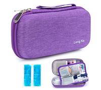 Medicine Cool Bag for Diabetes Supplies - Insulin Pen Case Hard Shell with 2 Ice Packs, Diabetic Case for Insulin Cooler, Insulated Bag by YOUSHARES (Purple)
