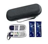 Medicine Cool Bag, Medicine Travel Cool Bag, with 2 Nylon Ice Packs, Keeping Your Insulin Cool, Easy to Carry, with Damping Design, for Travel, on-The-go, and Daily Use (Black)