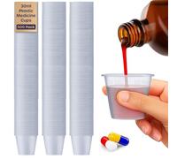 Medicine Cups - 500 Pack 30ml Disposable Small Plastic Medicine Measuring Cups - Translucent Medicine Cup for Liquid Medication, Measuring Ingredients in Cooking, Arts and Crafts
