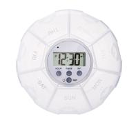 Medicine Dispenser - Pill Organizer, 7 Compartments, 1 Piece, Recording Function, Alarm | Management Medicine Portable Care Elderly Care Hospital Travel Equipment Object Set Piece