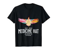 Medicine HAT Alberta Canada Wildlife Nature Canadian T-Shirt, Men, Black, 4X-Large