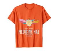 Medicine HAT Alberta Canada Wildlife Nature Canadian T-Shirt, Men, Orange, XX-Large