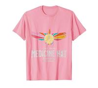 Medicine HAT Alberta Canada Wildlife Nature Canadian T-Shirt, Men, Pink, XX-Large