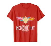 Medicine HAT Alberta Canada Wildlife Nature Canadian T-Shirt, Men, Red, XX-Large
