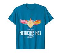 Medicine HAT Alberta Canada Wildlife Nature Canadian T-Shirt, Men, Sapphire Blue, 3X-Large
