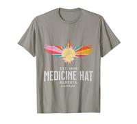 Medicine HAT Alberta Canada Wildlife Nature Canadian T-Shirt, Men, Slate Grey, 3X-Large