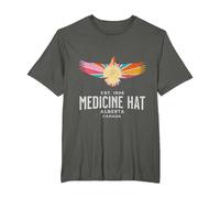 Medicine HAT Alberta Canada Wildlife Nature Canadian T-Shirt, Men's Big and Tall, Asphalt Grey, 4X Tall