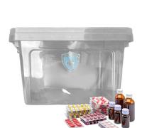 Medicine Kit for College Dormitory Students, Medicine Organizer - Medicine Cabinet Organizer Double Layer Medicine Box, Large Medicine Box,