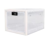 Medicine Lock Box, Clear Food Storage Container Medicine Case with 3 Digit Combination Lock Medication Lockable Container for Refrigerator Locking Box Tablet Phone Locked Box (Transparent White)