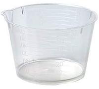 Medicine Measure Pot 60ml x 50. Polythene. Autoclavable.