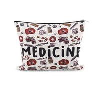 Medicine Meds Organizer Bag for Nurse Pill Makeup Storage Bags for Travelling Pill Medicine Holder Zipper Makeup Toiletry Cosmetic Bags Pouch for Doctor Nurse Practitioner Travel Holiday Gift