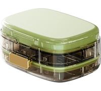 Medicine Organiser, Sealed Compact Pill Box, Portable Divided Compartments, Triple Seal Design, Facilitates Daily Medication Management,