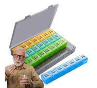 Medicine Organizer: 28 Day Monthly Box, Dustproof Medication Container | Personal Planner, Compact Medication Box for Travel