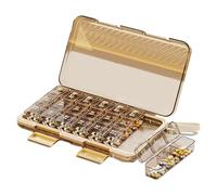 Medicine Organizer - 7 Day Dispenser, Pill Storage Case | Portable Pill Holder, Clear Travel Box, Supplement Organizer for Daily Use