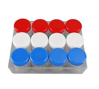Medicine Organizer Case 12 Compartments Separate Medicine Box Spiral Round Bead Jewelry Organizer Case (Color Mixed)