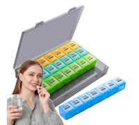 MEDICINE ORGANIZER - Large capacity pill organizer with 7 days worth of compartments | Perfect for organizing your daily medications, and supplements, convenient to carry around at home or